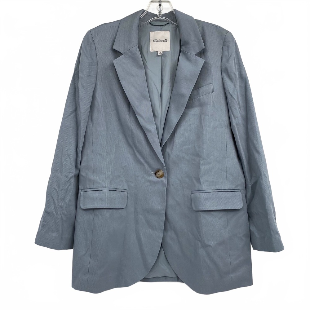 Madewell Gray Blue Blazer | Viscose Lyocell Knit | Regular M